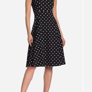 Calvin Klein Black and White Polka Dot Dress